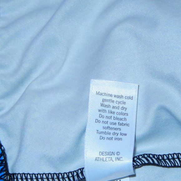 New Athleta Small Tank Top Blue Green Paisley X Back Drop Waist - Picture 6 of 6